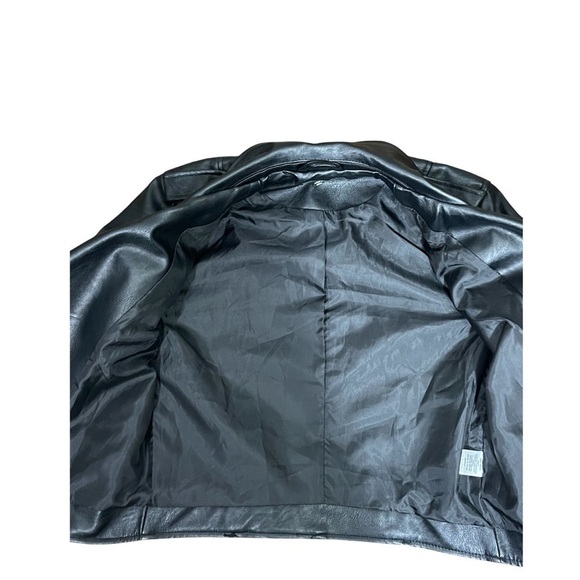 Love Tree Faux Leather Biker Moto Jacket Black, Size Women small - Picture 7 of 16